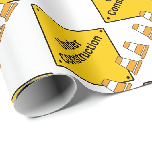 Im Bau mit Kegeln Geschenkpapier (Rolleneckpunkt)