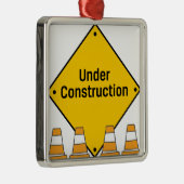 Im Bau mit Kegeln Silbernes Ornament (Rechts)