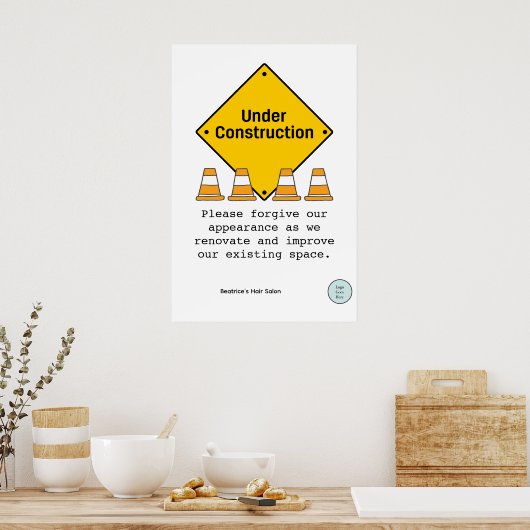 Im Bau mit konen-eigener Renovierung Poster (Küche)