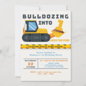 Im Baugewerbe 1. Geburtstag Einladung (Vorderseite)