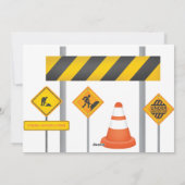 Im Baugewerbe Einladung zur Geburtstagspartei (Rückseite)