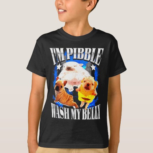 Im Bble Wash My Belly Frenchie Bulldog T-Shirt (Vorderseite)