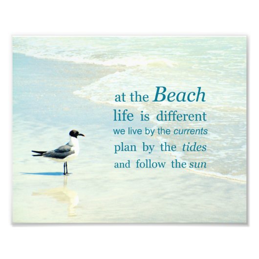 Im Beach Life ist ein anderes Zitat Fotodruck (Vorne)