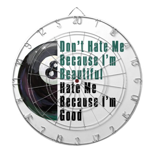 Im Beautiful Im Good 8 Ball Dartscheibe (vorne)