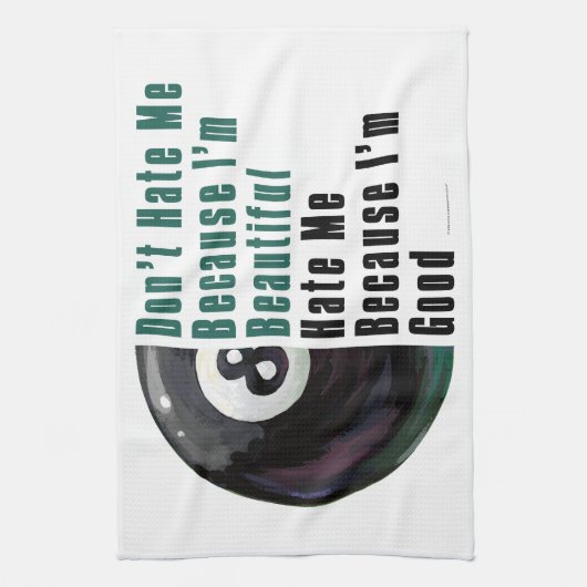 Im Beautiful Im Good 8 Ball Geschirrtuch (Vertikal)