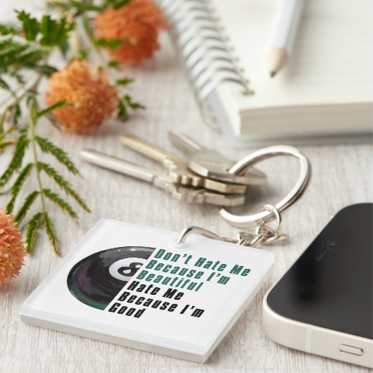 Im Beautiful Im Good 8 Ball Schlüsselanhänger (Vorderseite rechts)