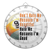 Im Beautiful Im Good 9 Ball Dartscheibe (vorne)