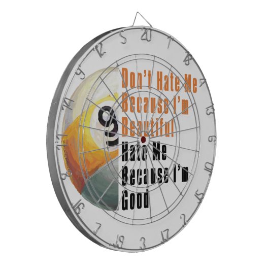 Im Beautiful Im Good 9 Ball Dartscheibe (Vorderseite Links)