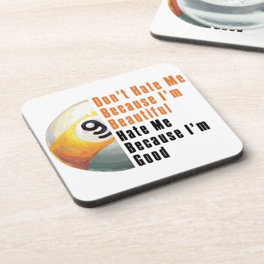 Im Beautiful Im Good 9 Ball Getränkeuntersetzer (Linke Seite)