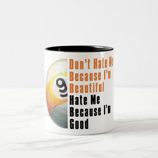 Im Beautiful Im Good 9 Ball Zweifarbige Tasse (Mittel)