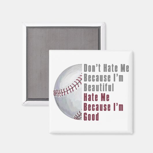 Im Beautiful Im Good Baseball Magnet (Vorderseite/Rückseite)