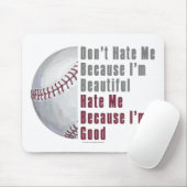 Im Beautiful Im Good Baseball Mousepad (Mit Mouse)