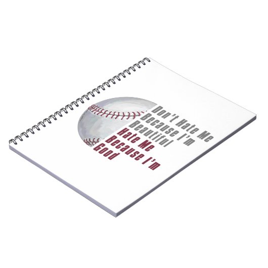 Im Beautiful Im Good Baseball Notizblock (Linke Seite)
