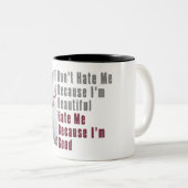 Im Beautiful Im Good Baseball Zweifarbige Tasse (VorderseiteRechts)