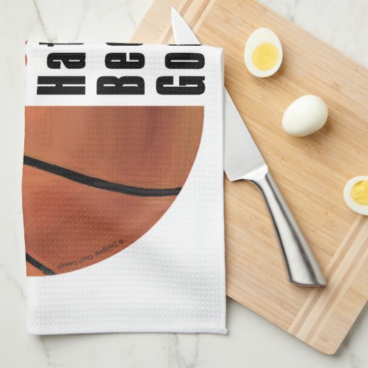 Im Beautiful Im Good Basketball Geschirrtuch (Viertel Falte)