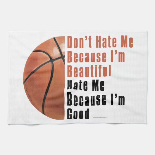Im Beautiful Im Good Basketball Geschirrtuch (Horizontal)