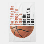 Im Beautiful Im Good Basketball Geschirrtuch (Vertikal)