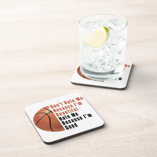 Im Beautiful Im Good Basketball Getränkeuntersetzer (Rechte Seite)