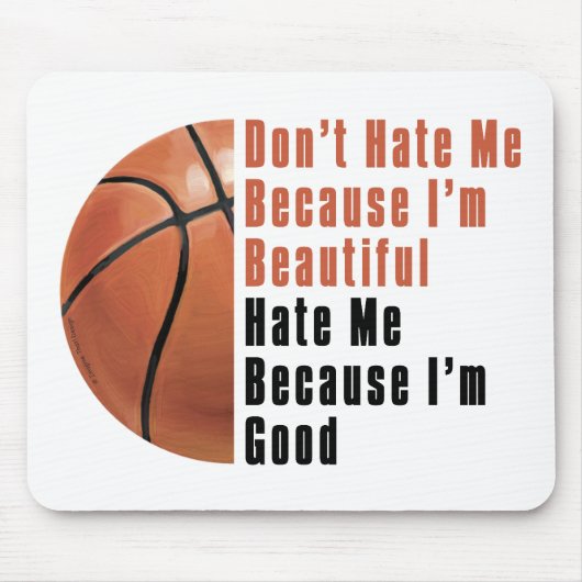 Im Beautiful Im Good Basketball Mousepad (Vorne)