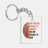 Im Beautiful Im Good Basketball Schlüsselanhänger (Vorderseite links)