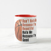 Im Beautiful Im Good Basketball Tasse (Zentrum)