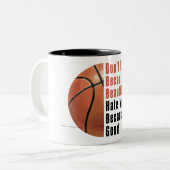 Im Beautiful Im Good Basketball Zweifarbige Tasse (Vorderseite Links)