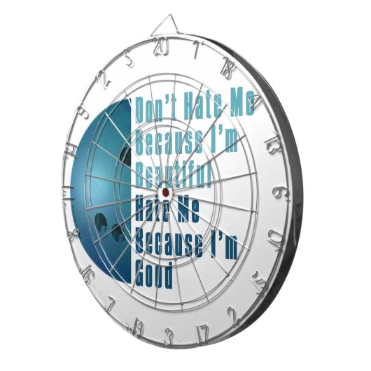 Im Beautiful Im Good Bowling Blue Dartscheibe (Vorderseite rechts)