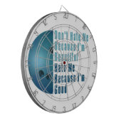 Im Beautiful Im Good Bowling Blue Dartscheibe (Vorderseite Links)