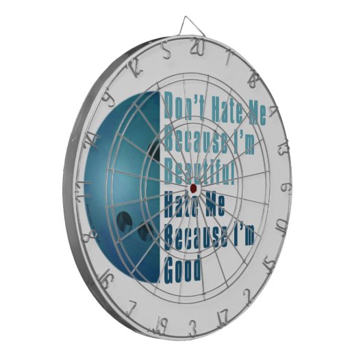 Im Beautiful Im Good Bowling Blue Dartscheibe (Vorderseite Links)