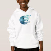 Im Beautiful Im Good Bowling Blue Hoodie (Vorderseite)