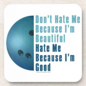 Im Beautiful Im Good Bowling Blue Untersetzer (Vorderseite)