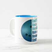Im Beautiful Im Good Bowling Blue Zweifarbige Tasse (Vorderseite Links)
