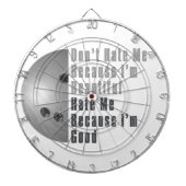 Im Beautiful Im Good Bowling Gray Dartscheibe (vorne)