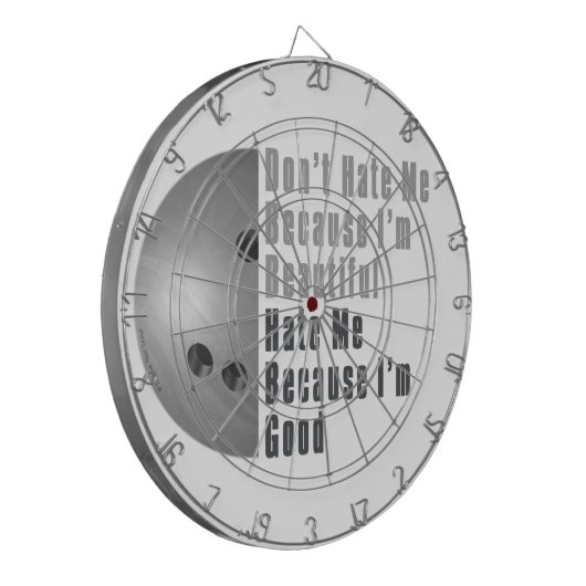 Im Beautiful Im Good Bowling Gray Dartscheibe (Vorderseite Links)