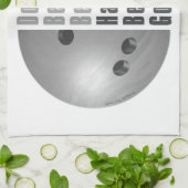 Im Beautiful Im Good Bowling Gray Geschirrtuch (Gefaltet)