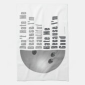 Im Beautiful Im Good Bowling Gray Geschirrtuch (Vertikal)