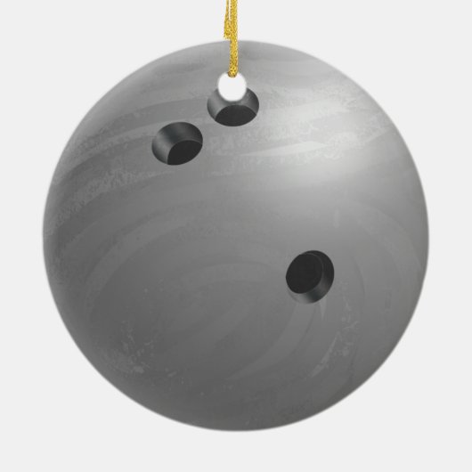 Im Beautiful Im Good Bowling Gray Keramik Ornament (Hinten)