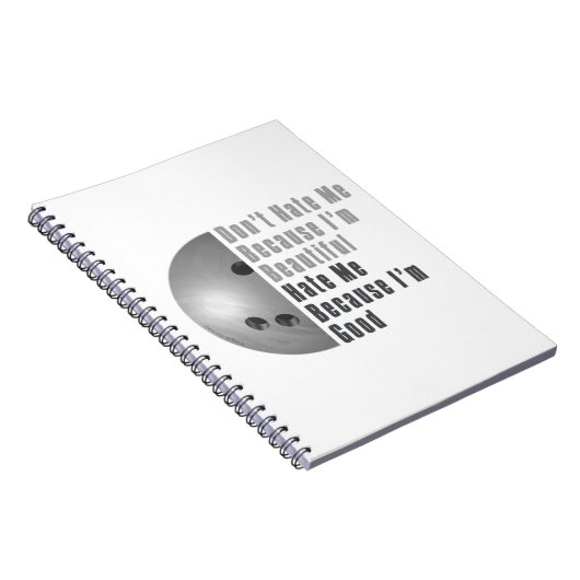 Im Beautiful Im Good Bowling Gray Notizblock (Rechte Seite)