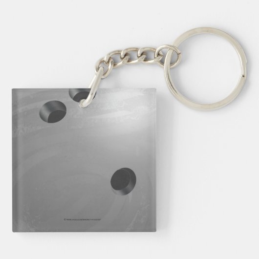 Im Beautiful Im Good Bowling Gray Schlüsselanhänger (Rückseite)