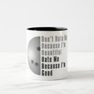 Im Beautiful Im Good Bowling Gray Zweifarbige Tasse