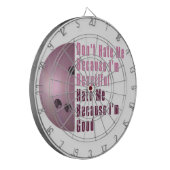 Im Beautiful Im Good Bowling Pink Dartscheibe (Vorderseite Links)