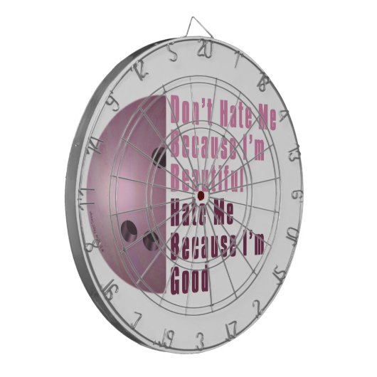 Im Beautiful Im Good Bowling Pink Dartscheibe (Vorderseite Links)