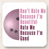 Im Beautiful Im Good Bowling Pink Getränkeuntersetzer (Vorderseite)