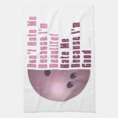 Im Beautiful Im Good Bowling Pink Handtuch (Vertikal)