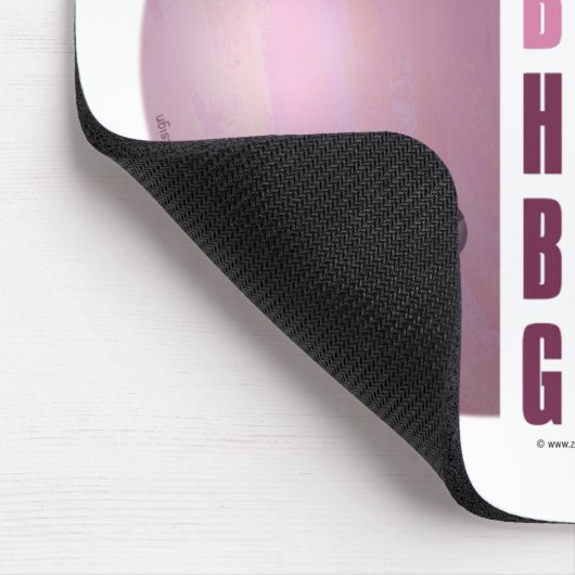 Im Beautiful Im Good Bowling Pink Mousepad (Ecke)