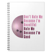 Im Beautiful Im Good Bowling Pink Notizblock (Vorderseite)