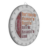 Im Beautiful Im Good Football Dartscheibe (Vorderseite Links)