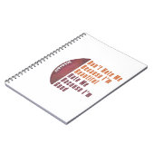 Im Beautiful Im Good Football Notizblock (Linke Seite)