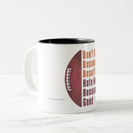 Im Beautiful Im Good Football Zweifarbige Tasse (Vorderseite Links)