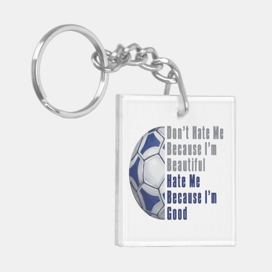Im Beautiful Im Good Futbal Schlüsselanhänger (Vorderseite links)